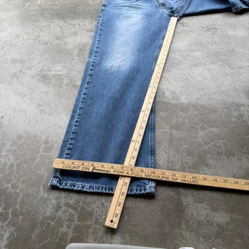 Vintage 90's express wide leg super baggy faded denim jeans bootcut mens - Picture 8 of 8